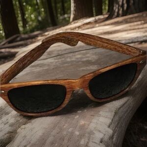 True Wood WF FAUX Wood‎ Plastic Sunglasses Brown